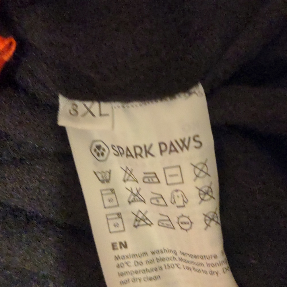 Spark paws red puffer fleece lined  faux fur brim  hoodie multiple sizes availab - Picture 8 of 9
